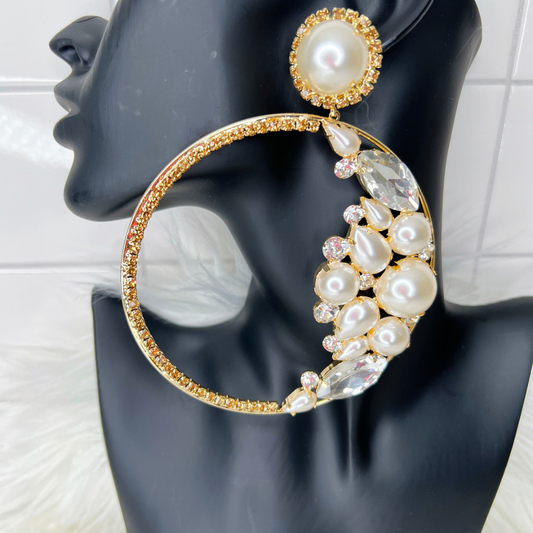 Bling Bling Hoops (Pearl)